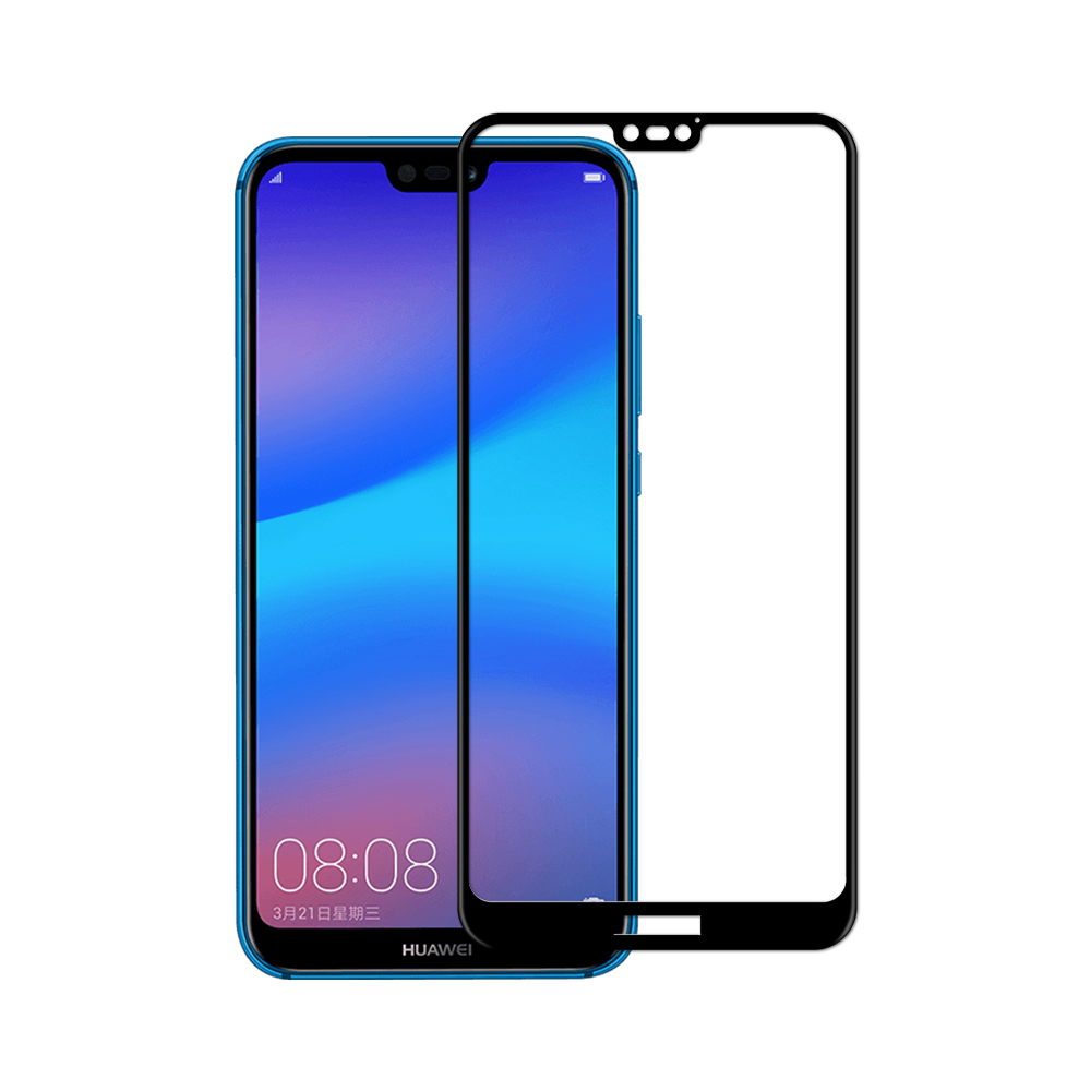 Displayschutzglas Panzerglas für HUAWEI P20 Lite - Schwarz